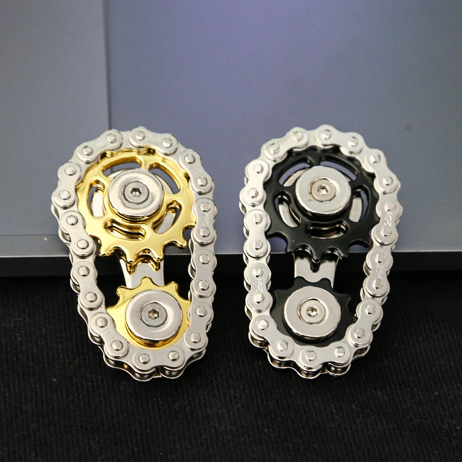 سلسلة معدنية والعتاد النخيل سبينر ألعاب متململة تململ سبينر مكتب الإجهاد الإغاثة اللعب اليد سبينر EDC للكبار هدية