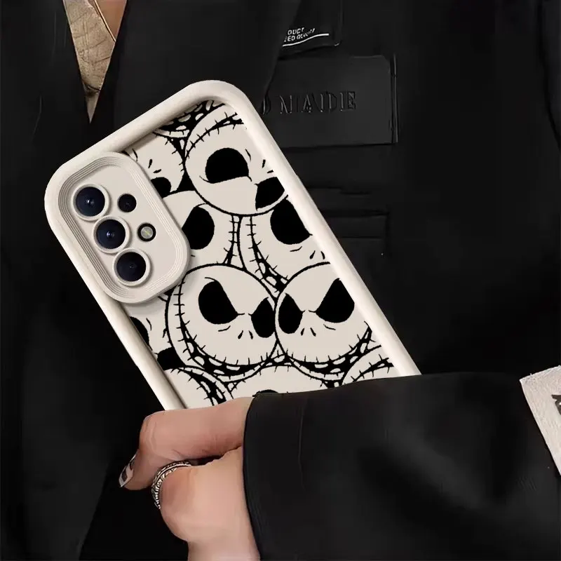 Jack Sally Skellington Art Case For Samsung Galaxy A57 A56 5G A37 A36 A17 A07 A26 A16 A06 A55 A52 A14 A73 A34 Soft Silicon Cover view 2