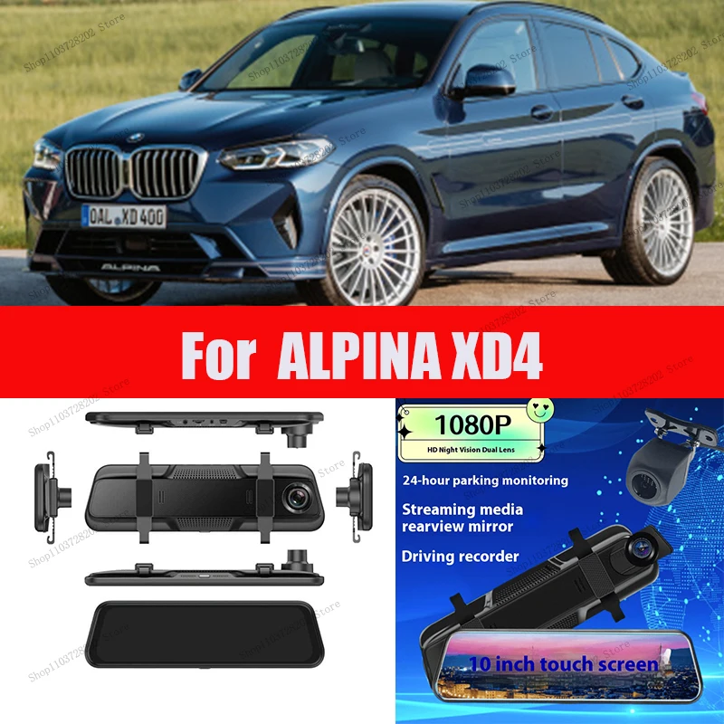 

For ALPINA XD4 4K WIFI GPS Car Dvr Mirror Dash CamDual Lens Dashcam Drive Recorder Stream RearView Mirror IPS Screen Camera