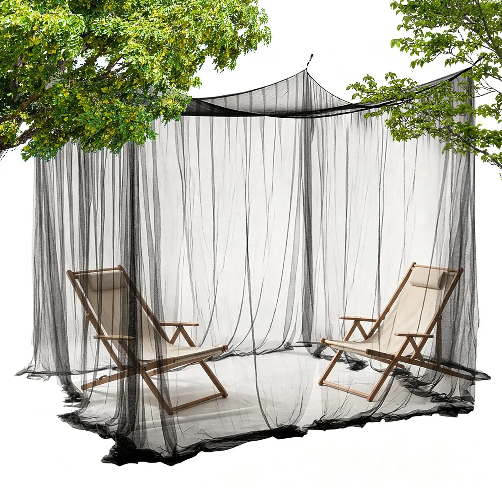 Summer Outdoor Camping Mosquito Net Easy Installation Corner Mounting Portable Netting Travel Mesh Bed Curtain Net