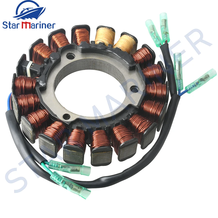 6AH-85510-00 Stator Assy For Yamaha Outboard Motor 4 Stroke F9.9 F13.5 F15 F20 F20-05000200 TJ6114 Boat Engine Aftermarket Parts