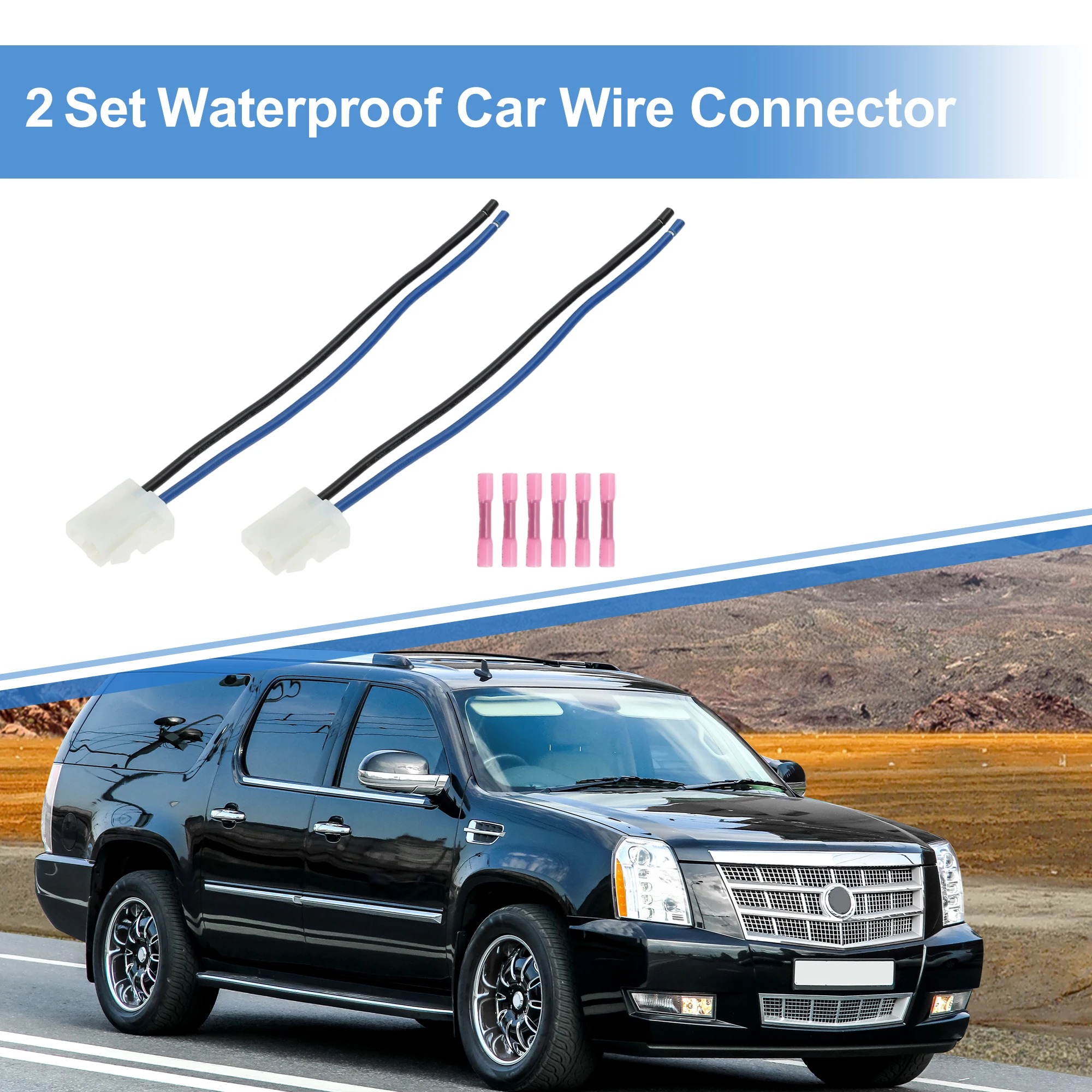 UXCELL 2/3/4Pins 12/16AWG 13.5/18cm Cooling Fan Wire Connector Adapter Pigtail Waterproof Electrical Car Auto Wire Connector