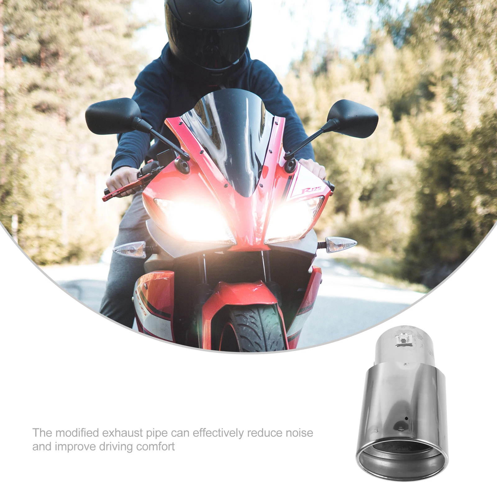 

Stainless Steel Motorcycle Exhaust Tip Modified Car Tailpipe Corrosion Resistant High Temperature Long Service Life Noise