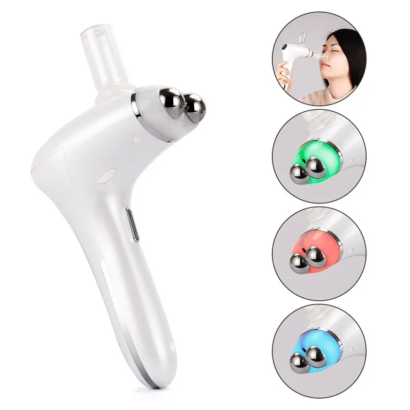 

4in1 5D Manual Airbrush Makeup System Rechargeable Moisturizing Atomizer Face Mist Sprayer Photon Spray Massager Facial Steamer