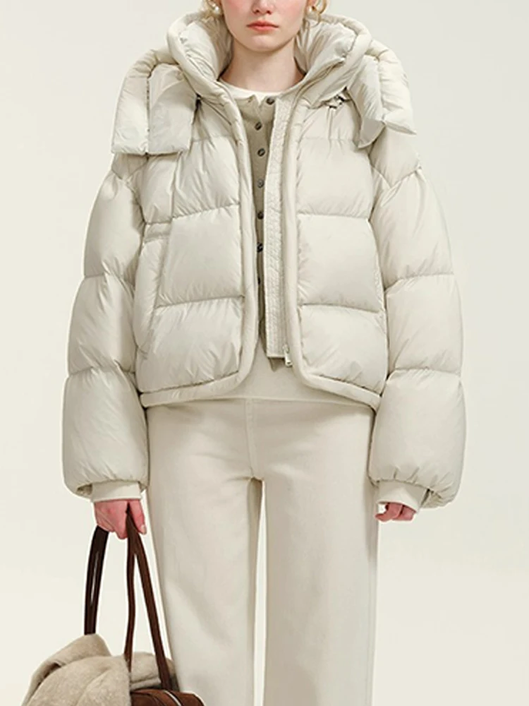 

Loose Fit ort Puffer Jaet Women's Cotton down Coat Thiened Winter Casual Bread Sle Clothing Korean Version Bread Coat