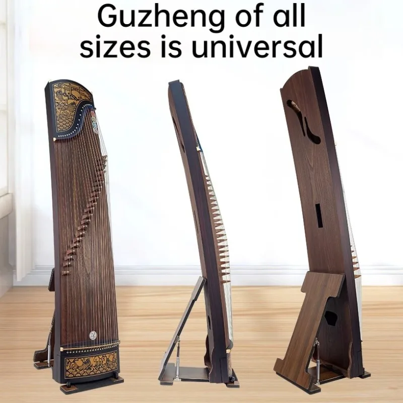 Suporte guzheng hidráulico de madeira dobrável, reforçado, anti-rolamento, estável, durável, suporte guzheng, acessórios para instrumentos musicais