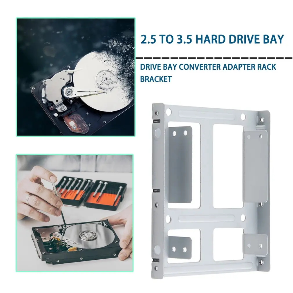 

2.5\" SSD HDD Hard Disk to 3.5\" Drive Bay Converter Adapter Rack Bracket Cable Adapter Stock TB21600 Dropshipping Wholesale Hot