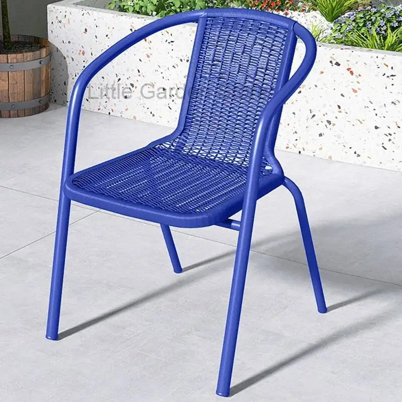 Terrace Furniture Garden Armchair Outdoor Iron Chair Salin Large Lounge Plastic Chairs Knee Folding Portable Little Swing Set