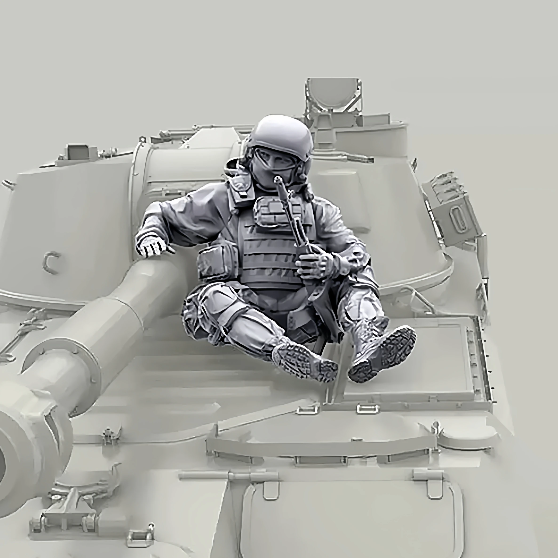 

1/35 наборы моделей солдата из смолы, фигурка бесцветная и самособранная A-2170