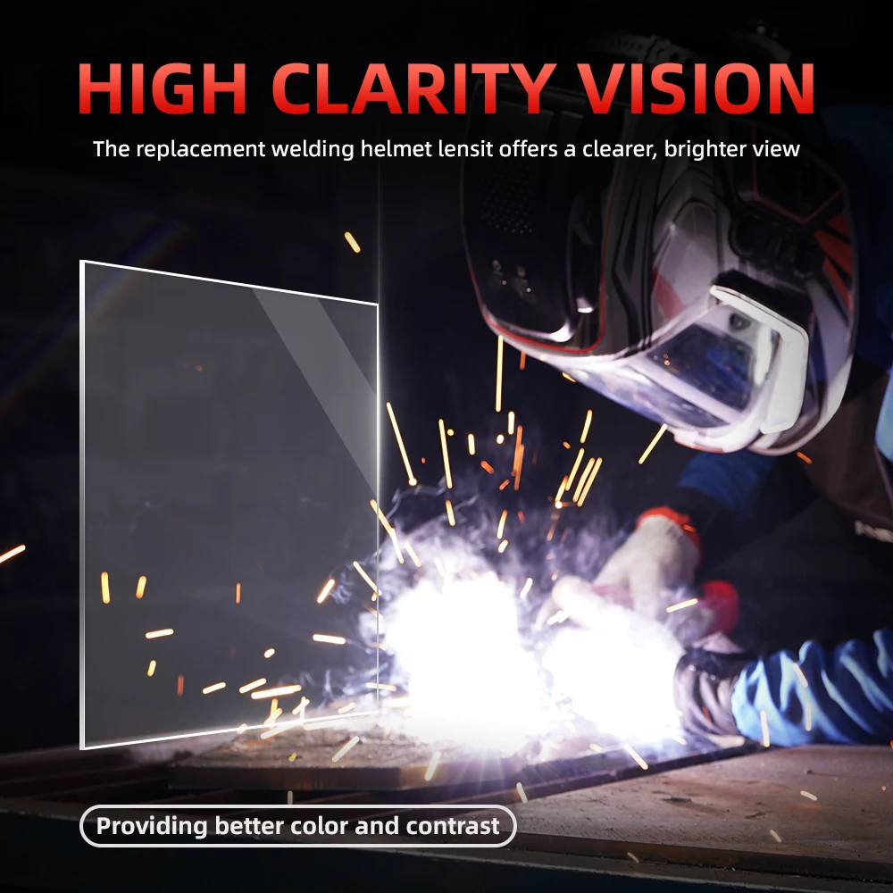 عدسة بديلة خارجية لشاشة عرض كبيرة من ANDELI وأغطية عدسات بديلة داخلية لقناع خوذة اللحام