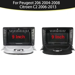 9 Inch Car Fascia Frame Adapter Decoder Android Dashboard Radio Kit For Peugeot 206 2004-2008 Citroen C2 2006-2013