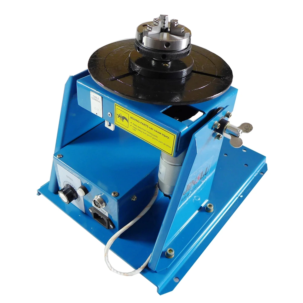 Mini Welding Positioner 10KG Rotary Welder Turntable Equipment BY-10 With K01-63 Lathe Chuck