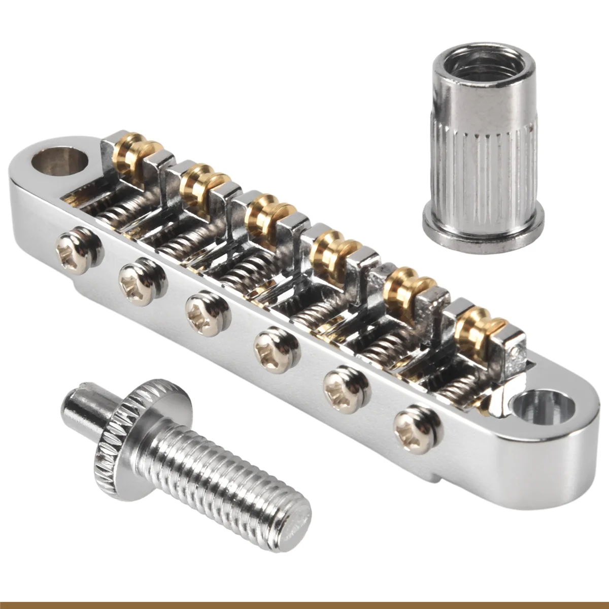 Silver Tune-O-Matic Electric Roller Saddle Bridge Lp Electric Guitar Bridge Made in Korea Rich