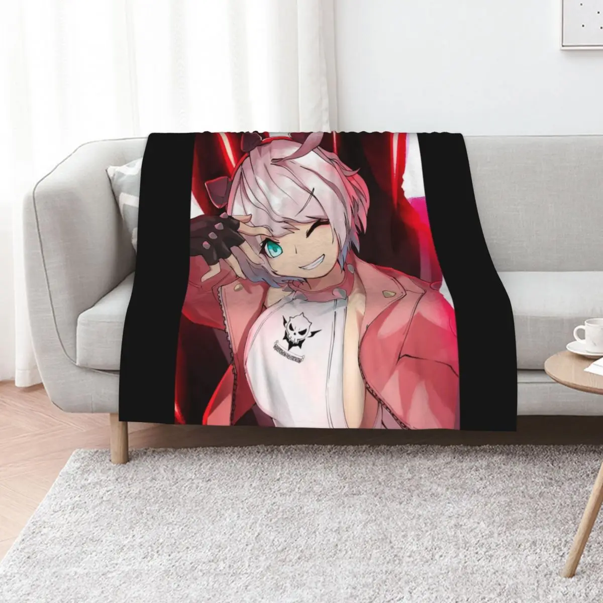 Guilty Gear Elphelt Valentine Throw Blanket Multi-Purpose Blankets For Baby Picnic Luxury Throw Designers Plaid Blankets