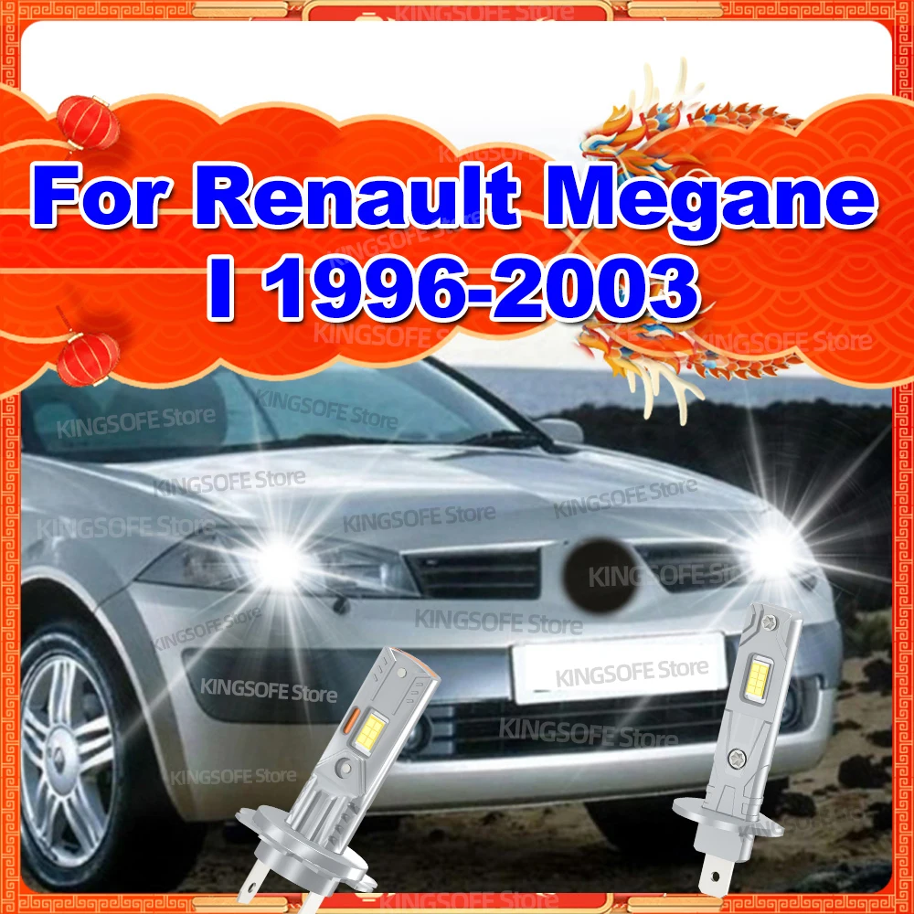 

2/4Pcs LED Headlight CANBUS 30000LM Plug and Play Auto Lamp 6000K For RENAULT MEGANE I 1996-2003 1999 2000 2001 2002