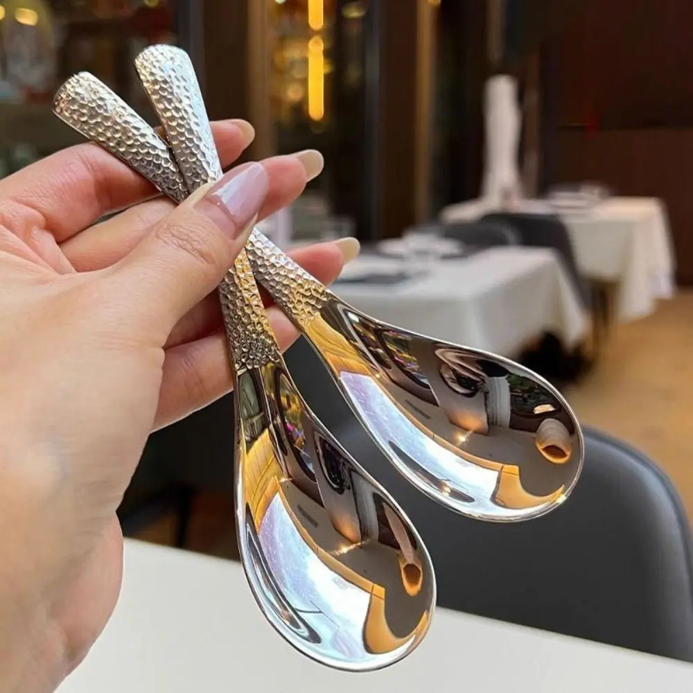 Flatware Stainless Steel Soup Spoon Mirror Polished Home Kitchen Tableware Tablespoon
