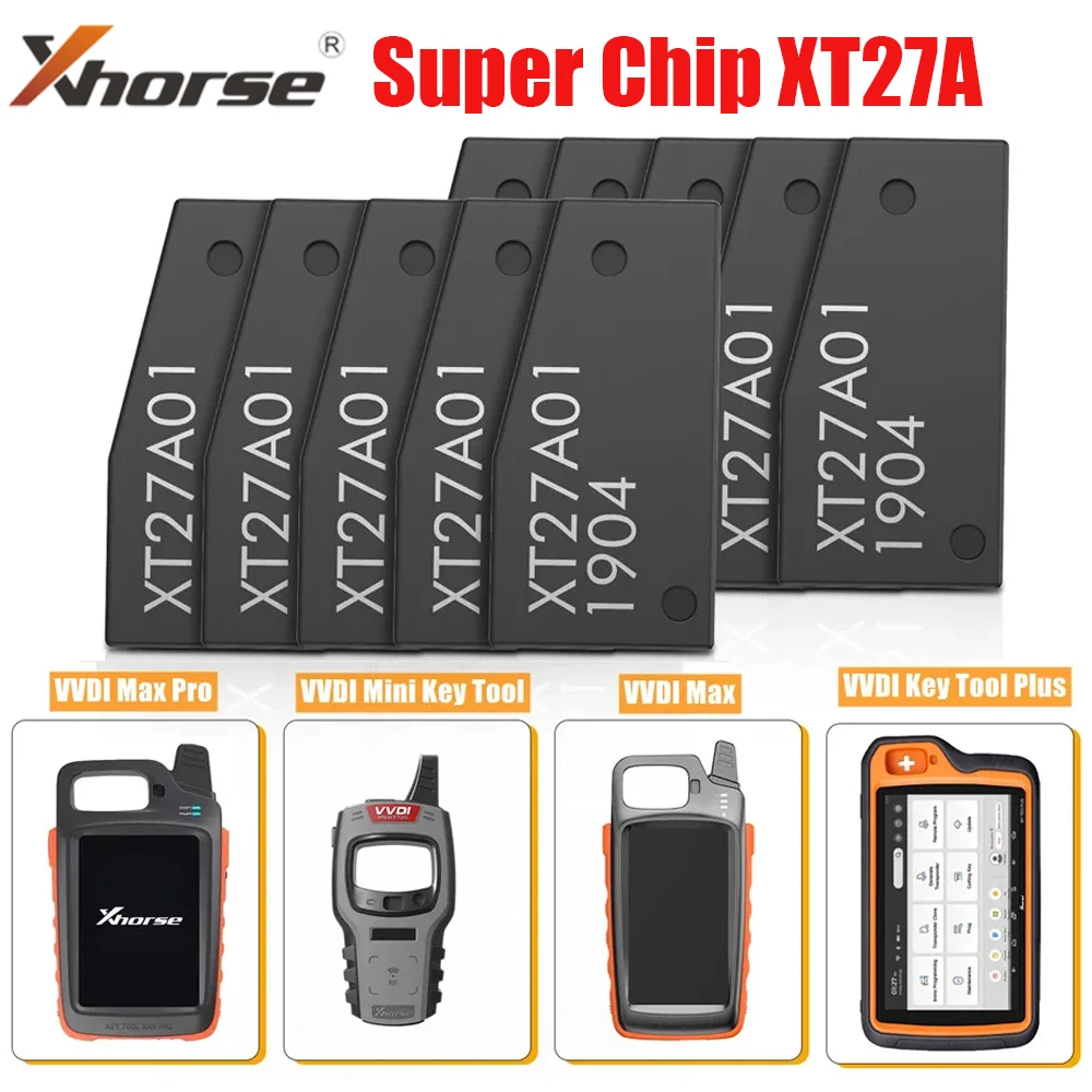 Xhorse VVDI Super Chip XT27A01 XT27A66 Transponder T3 Super Chip for ID46/40/43/4D/8C/8A/T3/47 Car Key Chip for VVDI2 Key TooL