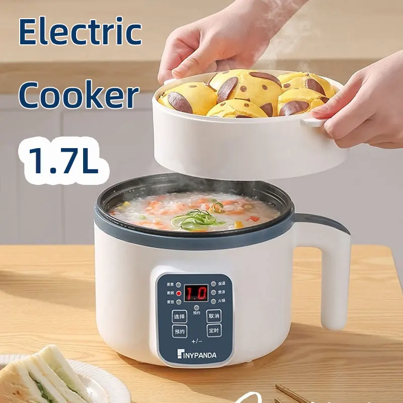 1.7L Multi-Functional Electric Rice Cooker,600W Instant Noodles Pot ,Non-Stick Hot Pot, Household Kitchen Cooking Utensils