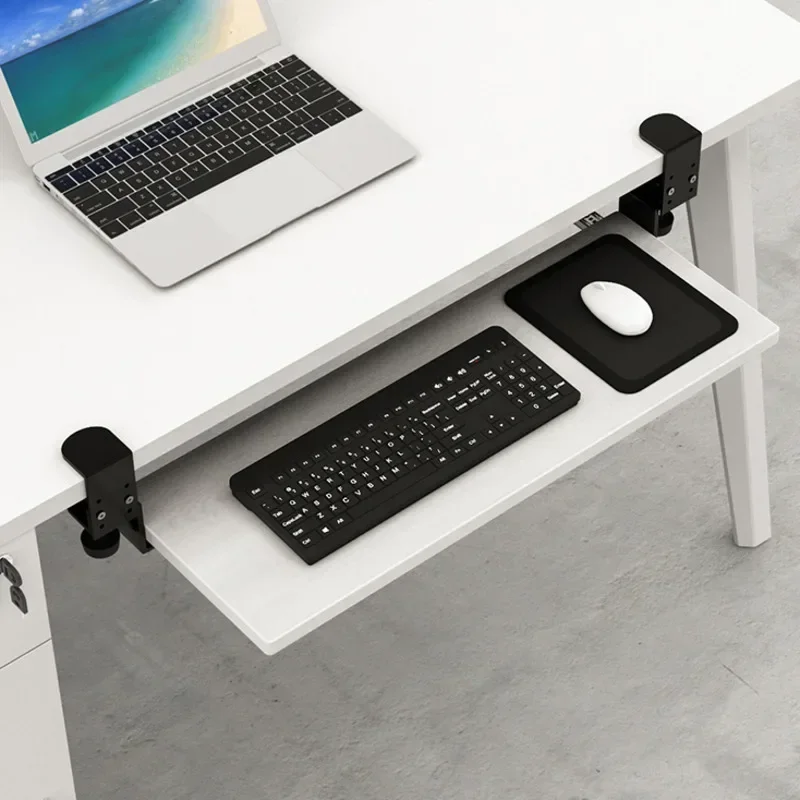 Keyboard Bracket No-Hole Drawer Free Installation Desktop Slide Clip Storage Rack For Computer Mouse Organizer