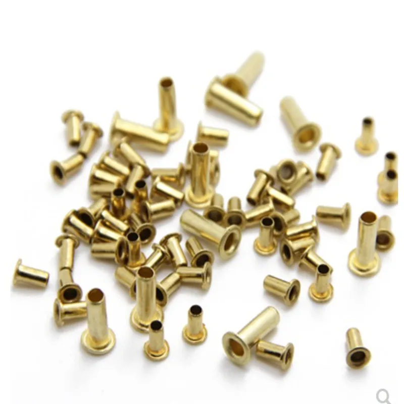 100-500pcs M0.9 M1.3 M1.5 M1.7 M2 M2.5 M3 M4 M5 M6 Tubular Rivets Double-sided Circuit Board PCB Nails Copper Hollow Rivet