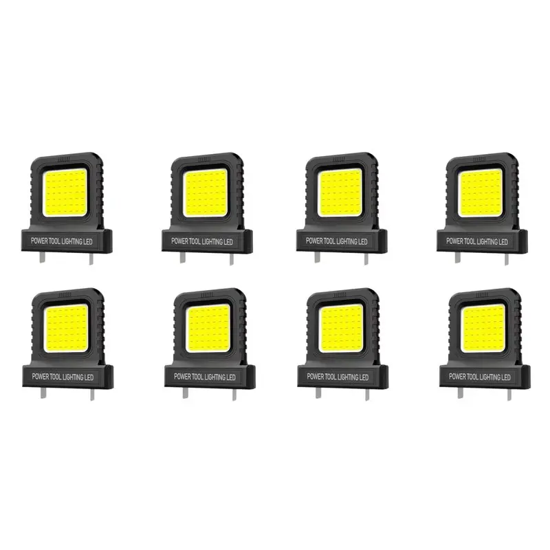 L68A 14W 21V Power Tool LED Work Light Lithium Battery LED Auto Repair Work Light Floodlight For Outdoor Construction 8PCS