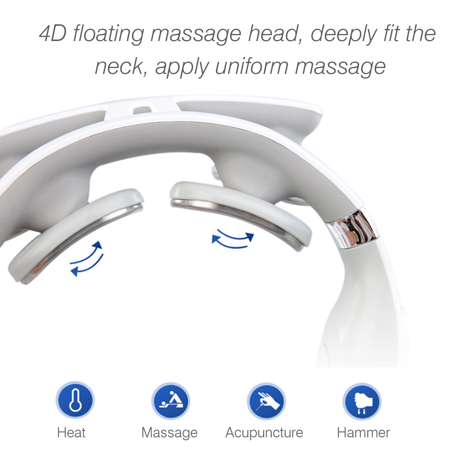 

Cervical Massager 16 Modes USB Smart Pulse Heating 4 Head Neck Massager for Neck Tension