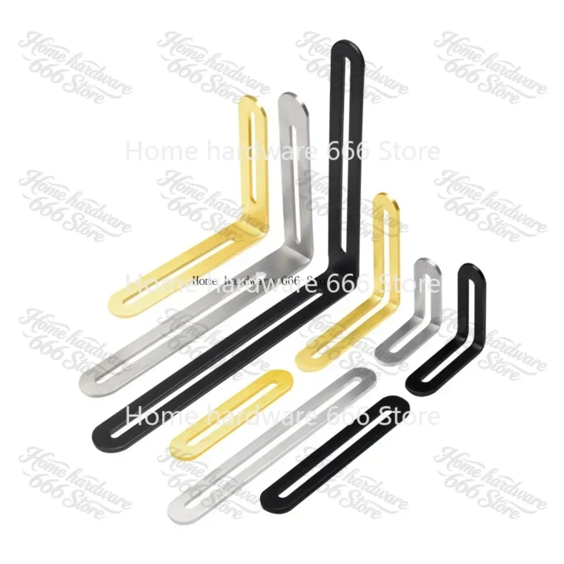 Thickened Stainless Steel Right Angle Connector, Long Hole, Double Head, Movable Straight Piece, 90 Degree Right Angle,Connector