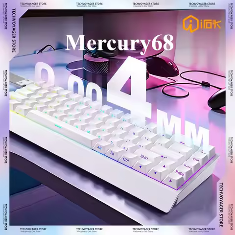 IROK Carotmas Mercury68 Magnetic Switch Mechanical Keyboards 8K 68keys RT0.004mm Low Delay Custom Wired Gaming Keyboard PC Gifts