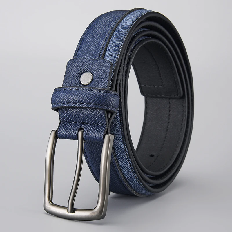 British Style Microfiber Leather Belt with Single Pin Buckle for Men Gift Box Included