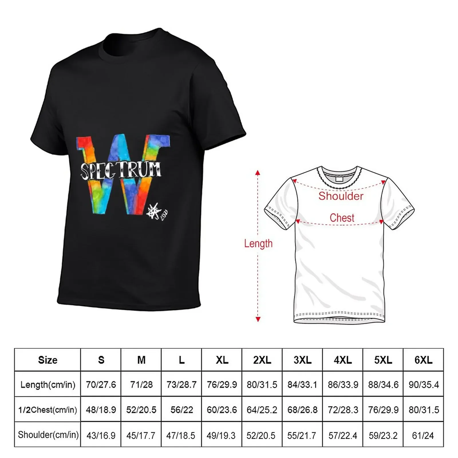 Spectrum 2020-2021 White T-Shirt customizeds sublime quick-drying mens plain t shirts