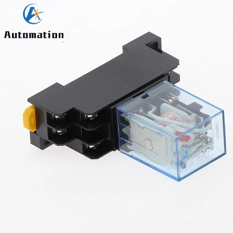 12V 24V 36V 110V 220V 380V DC/AC 10A 8PIN Coil Power Relay DPDT LY2NJ HH62P HHC68A-2Z With Socket Base