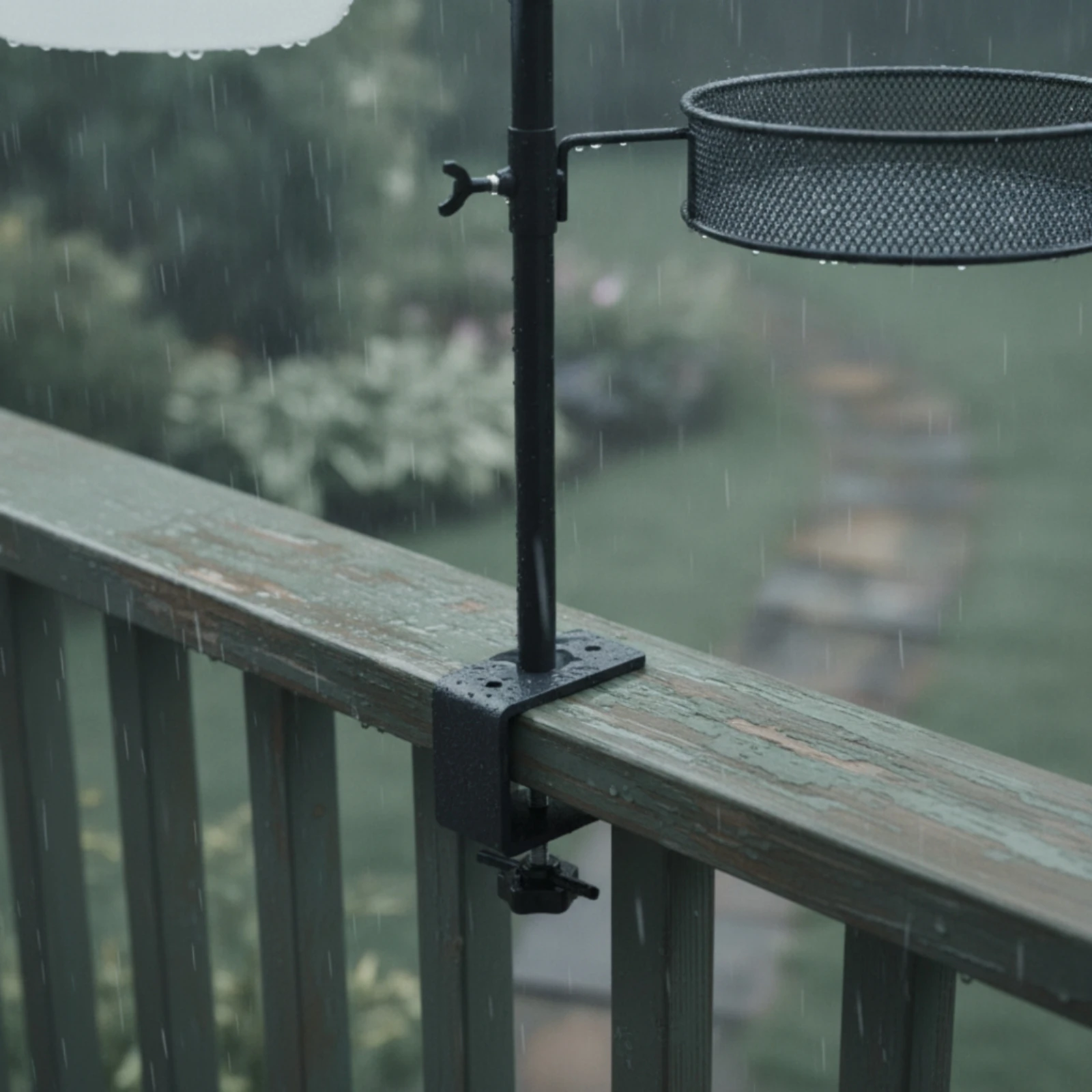 Bird Feeder Stand with Clamp 3-Tier Clamp-on Bird Feeder Pole Feeding Station Outdoor Metal for Nature Lovers, Balcony, Patio view 4