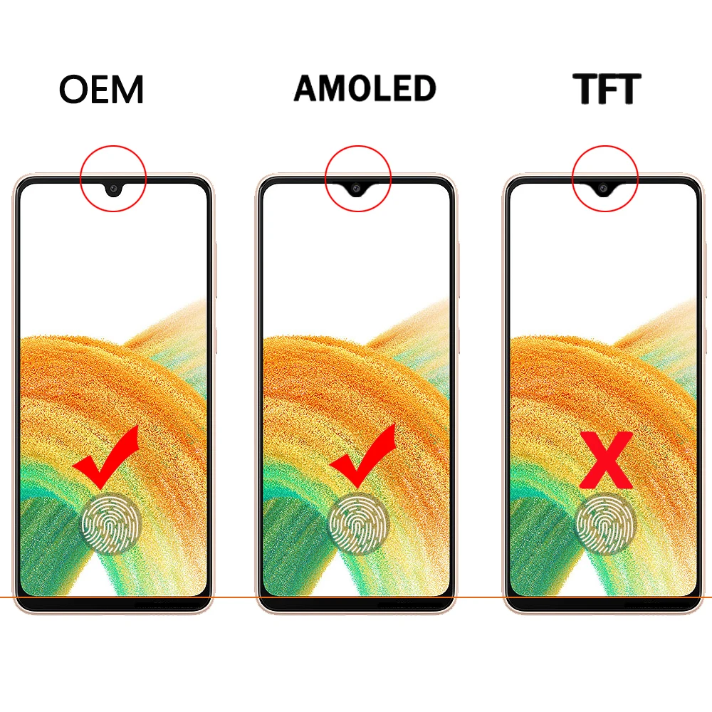 Super AMOLED Display For Samsung Galaxy A33 5G LCD Display Touch Screen Digitizer Assembly For Samsung A33 5G A336 LCD