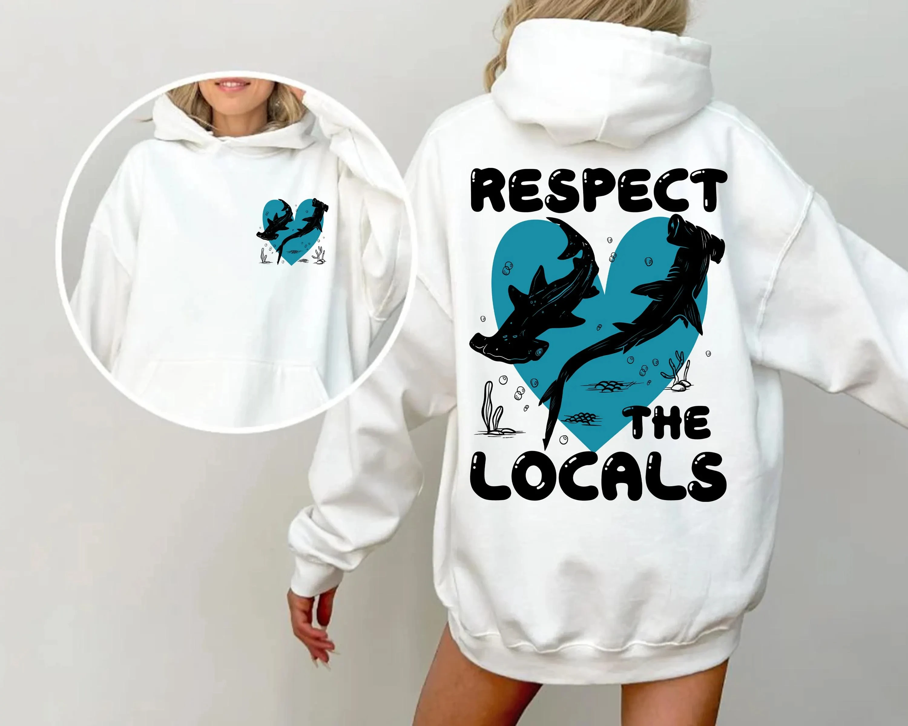 

Respect Local Hoodie Men's and Women's Long Sleeve Sweatshirt Pullover Y2k Tops Fashion Casual Autumn and Winter Clothing Hoodie
