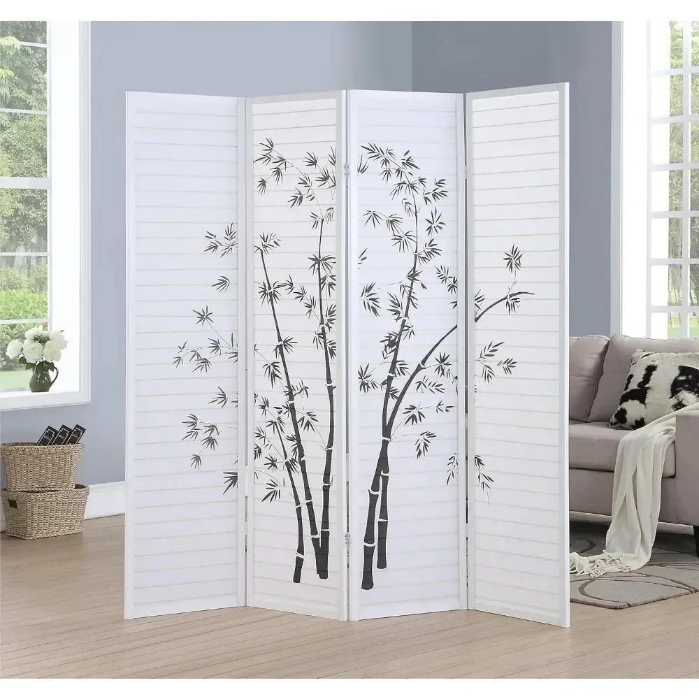 

Bamboo Print Framed Room Screen/Divider