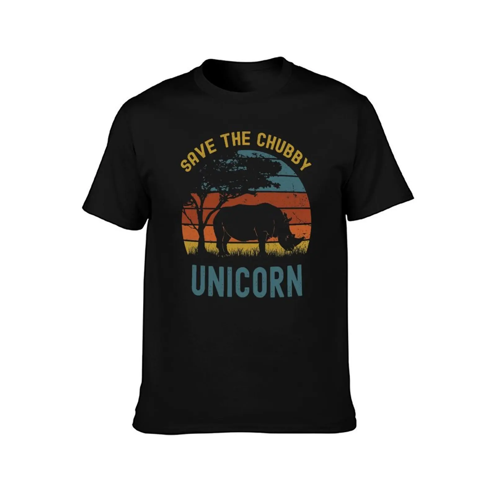 save the chubby unicorn T-Shirt Work Style Casual T-Shirt