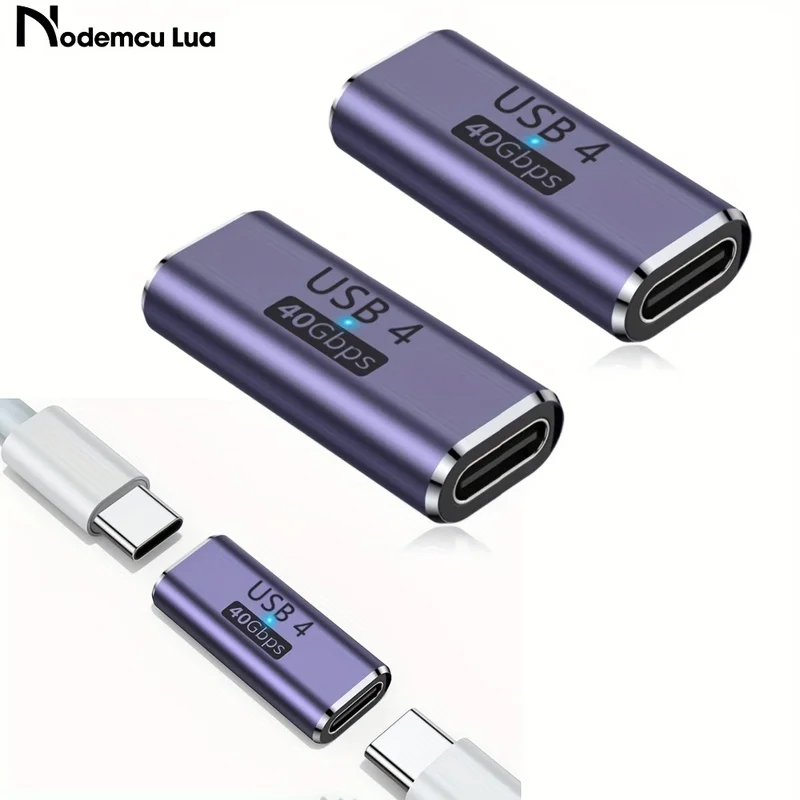 3PCS USB Type C Female to Female Coupler Adapter 240W Fast Charging 40Gbps Data Transfer 8K Video Thunderbolt 4/3 Connector