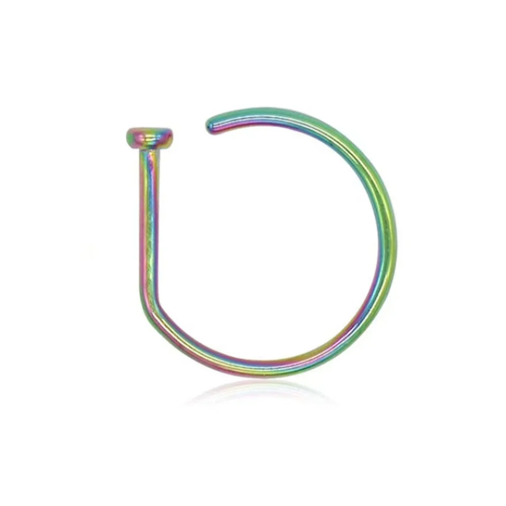 Vrouwen Mannen Nep Piercing Neusring Oorbellen Mode punk Non Piercing Neusklem Rvs Perforatie Septum Lichaam Sieraden - afbeelding 1