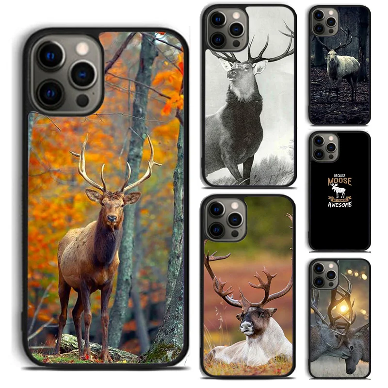 Beautiful Nature Wild Reindeer Moose Stag Phone Case For For iPhone 16 15 11 12 13 14 Pro Max XS XR Plus coque