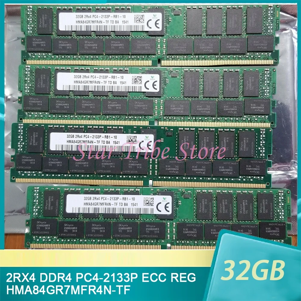 

1 Pcs 32GB 32G RAM 2RX4 DDR4 2133 PC4-2133P ECC REG HMA84GR7MFR4N-TF Memory