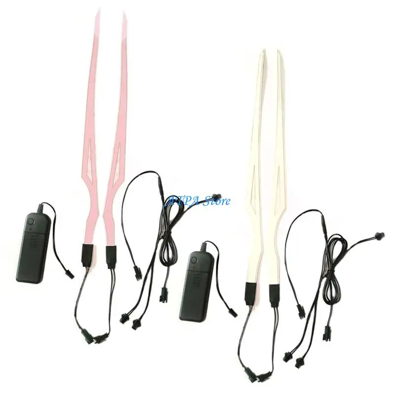

U13C Helmet Decoration Light Bar Sticker Helmet LED Cold Light Stripe Luminous Decals