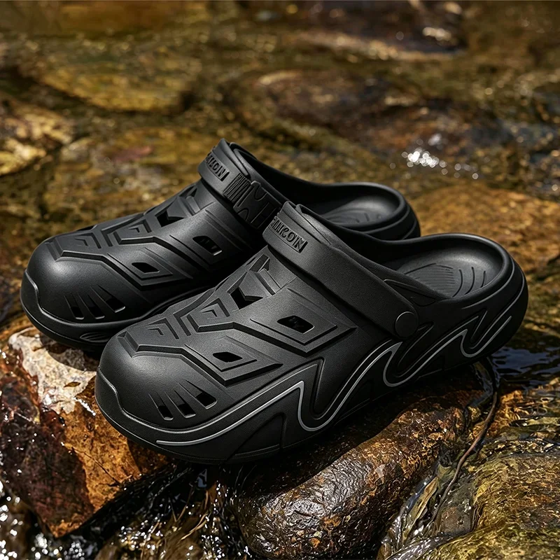 Men's Summer Outdoor Anti Slip Clogs Sandles Man Thick Bottom Waterproof Beach Eva Slippers Comfortable Platform Sport Shoes 45 - view 4