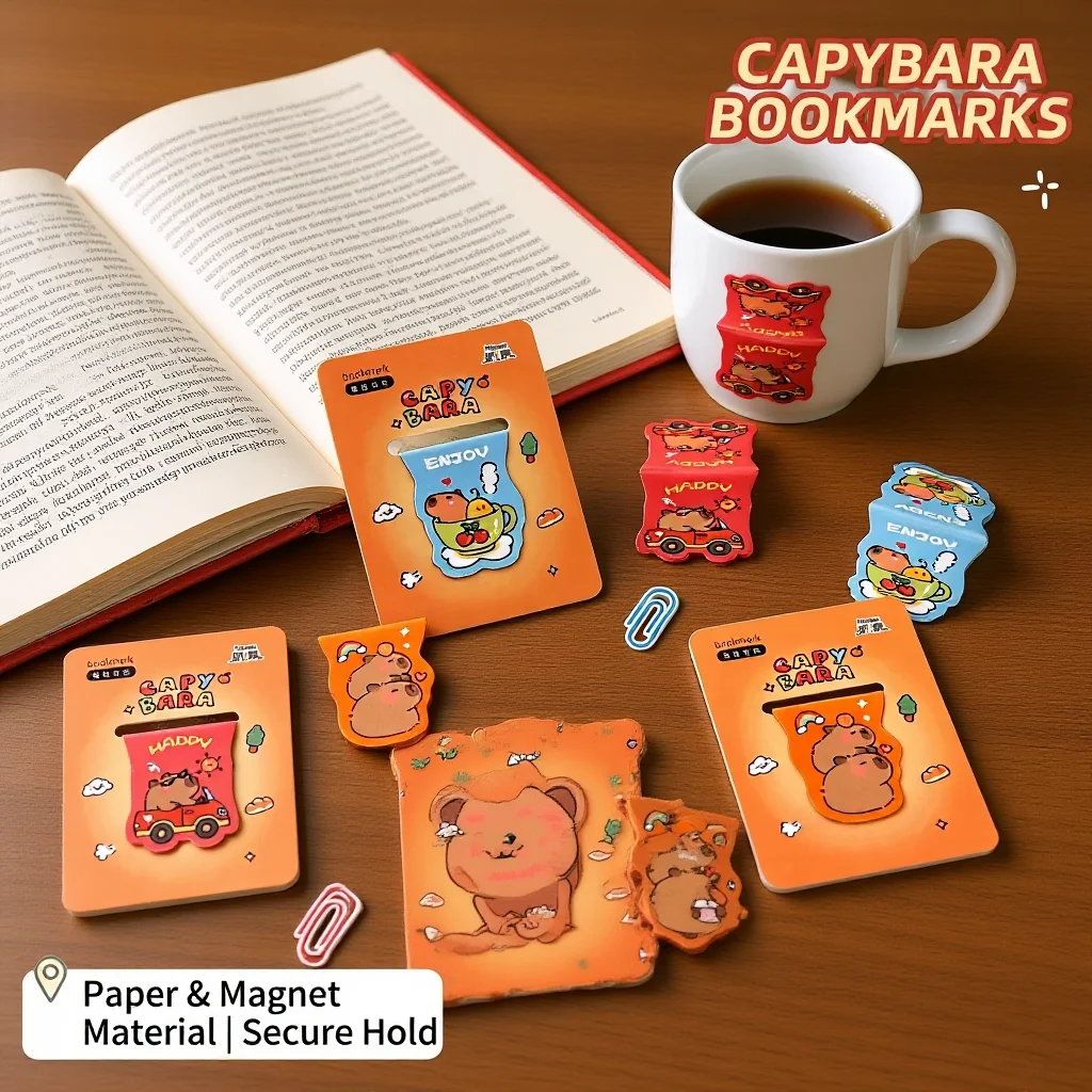 Magnetic Bookmark Lightweight Magnetic Page Holder Double Sided Bookmark Colorful Papercard Magnet Bookmark For Books Student