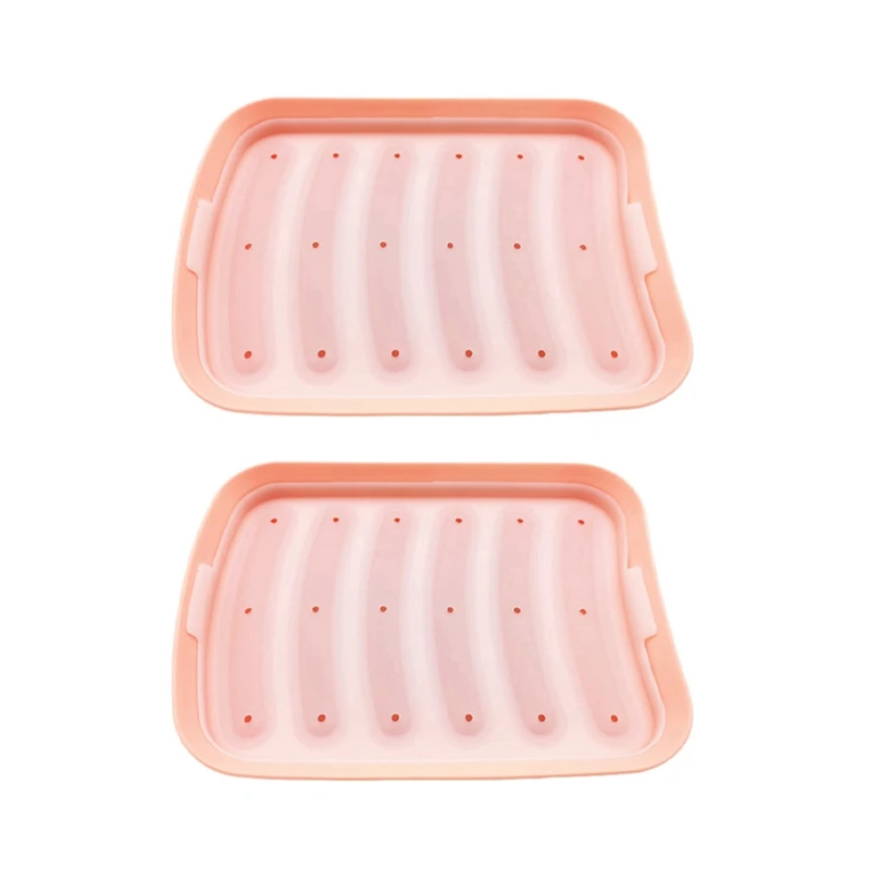 AS60-2X Rosa-6 en 1 máquina de salchichas DIY molde para hacer perritos calientes hecho a mano molde de silicona para jamón máquina de alimentos utensilios de cocina