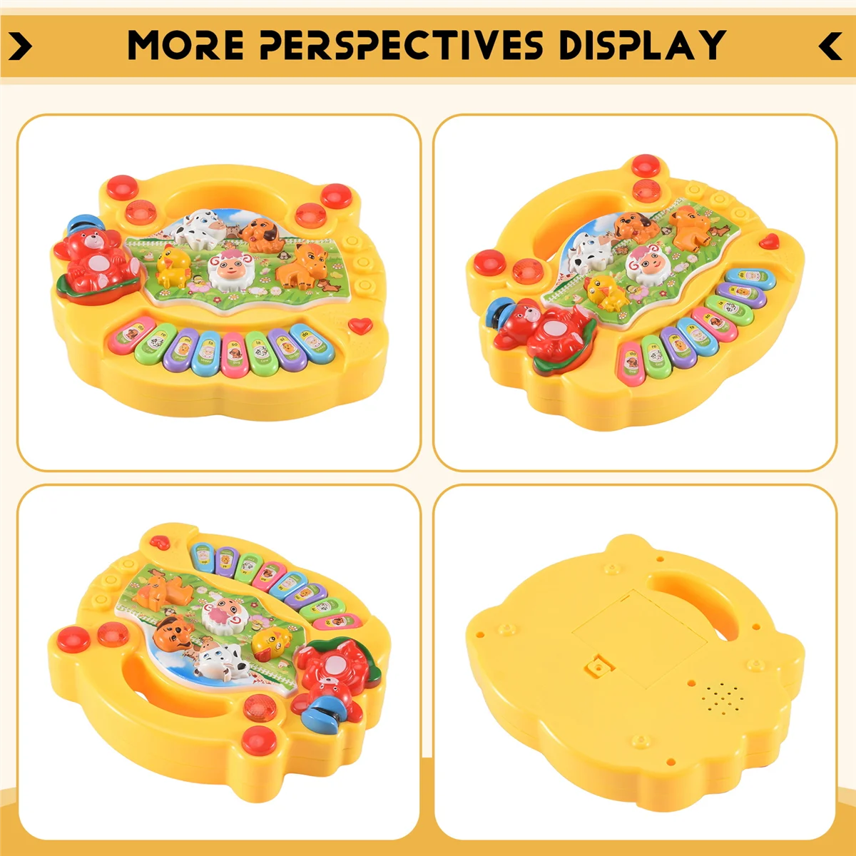Wczesna edukacja 1-letnie zabawki dla niemowląt Farma zwierząt Pianino Muzyka Zabawki rozwojowe Instrument muzyczny dla dzieci i dzieci