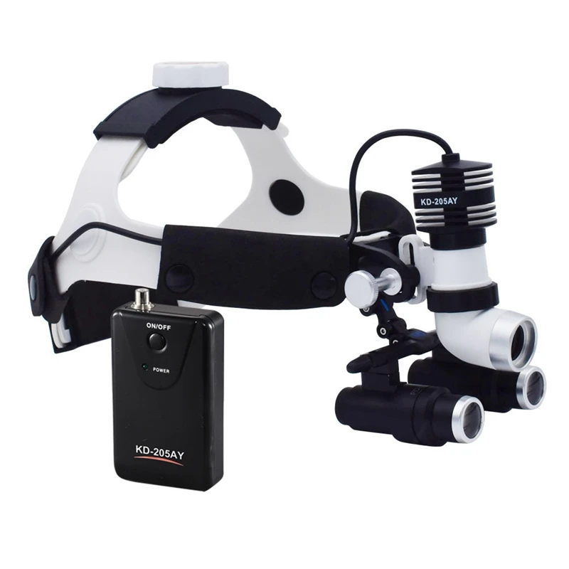 4X 5X High Power Dental Loupes 5W Spotlight Headlamp ENT Odontological  Extracardiopulmonary Helmet Surgery Medical Lupa