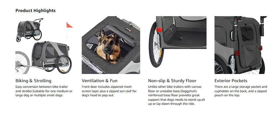 Remorque de tricycle pour animaux de compagnie