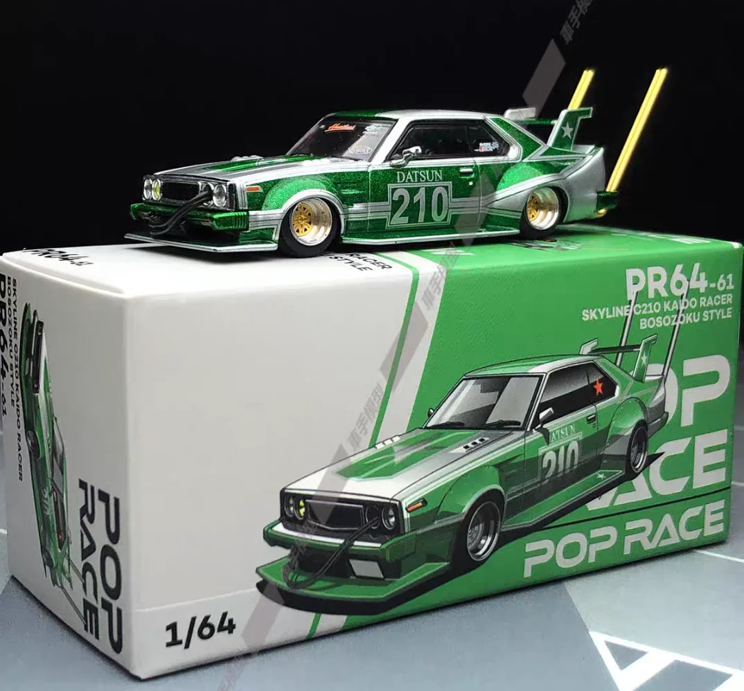 スポット-poprace-合金製カーモデル-mk5-スカイライン-c210-ランナウェイ-1-64