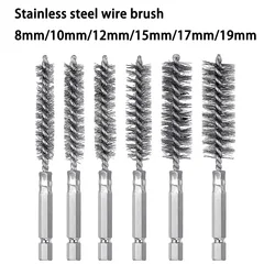 Stainless Steel Cleaning Brush Wire Tube Machinery Cleaner Washing Polishing Tools 8mm 10mm 12mm 15mm 17mm 19mm