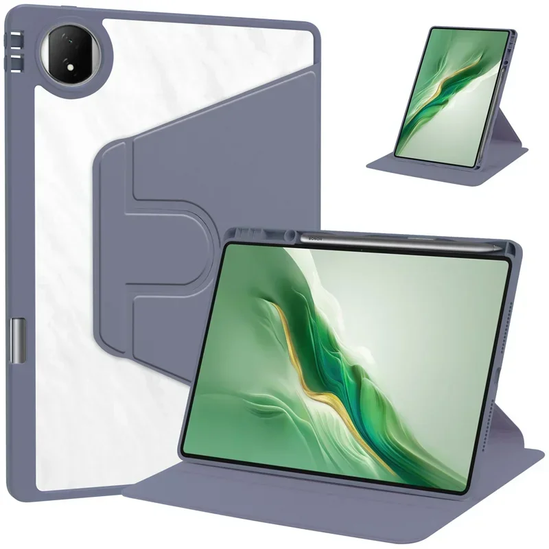 GEFENIS For Honor Magic Pad 2 Tablet Case 360 Rotating Acrylic Back Flip Stand Cover For Honor Magicpad 2 12.3 Case With Pencil